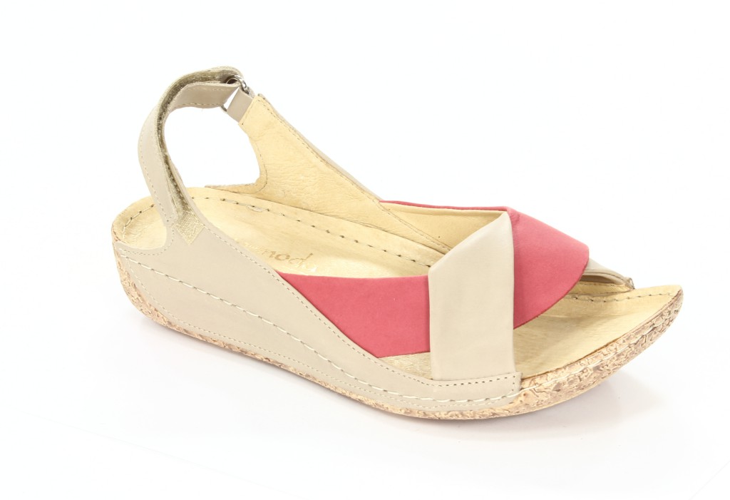 Euro Moda Sandały Damskie 521 Beż Koral 