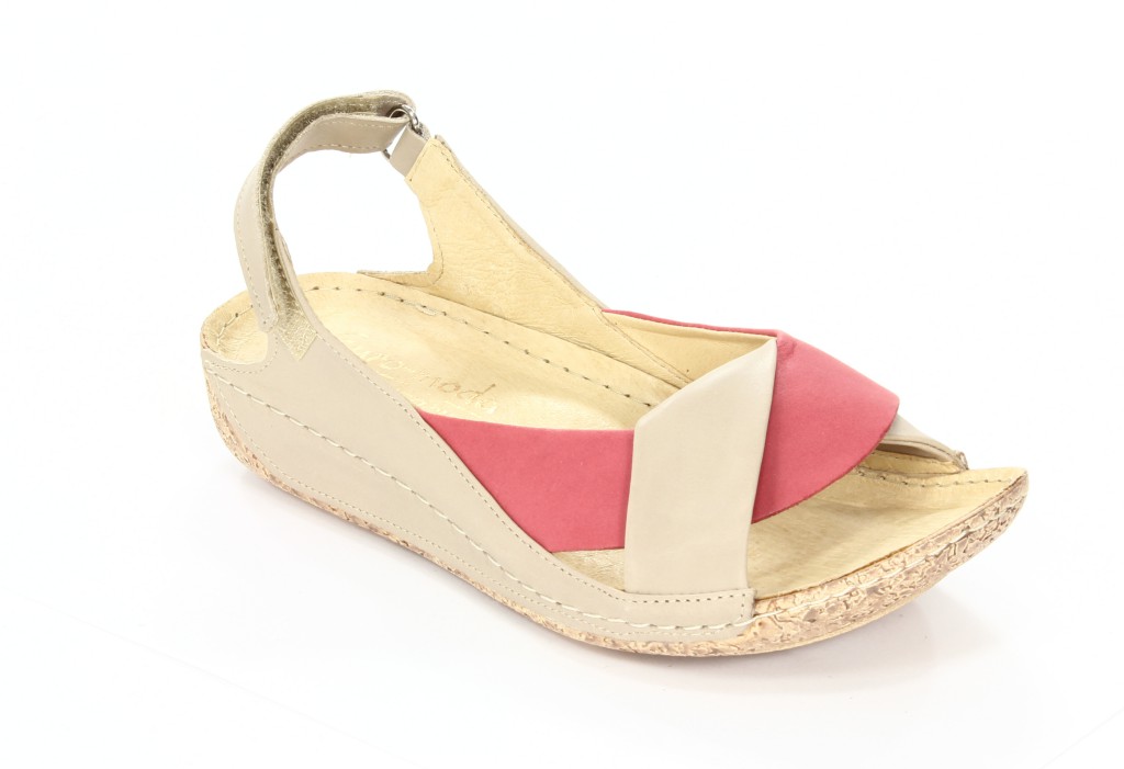 Euro Moda Sandały Damskie 521 Beż Koral 