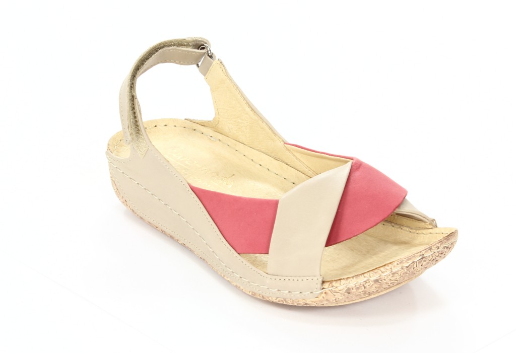 Euro Moda Sandały Damskie 521 Beż Koral 