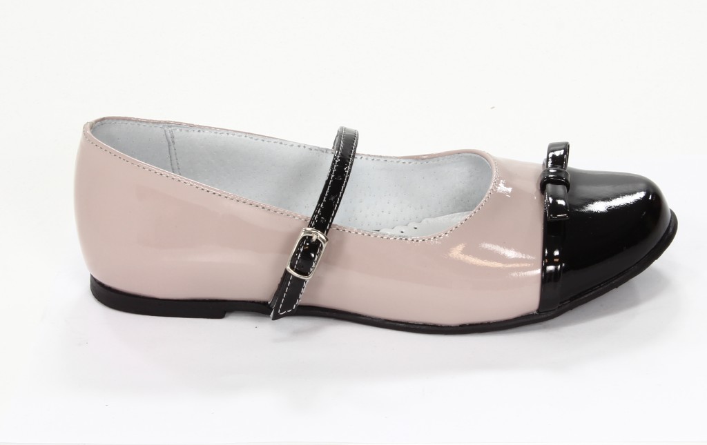 Zarro Baleriny Młodzieżowe 40/64 Beż Lakier  r.37-38