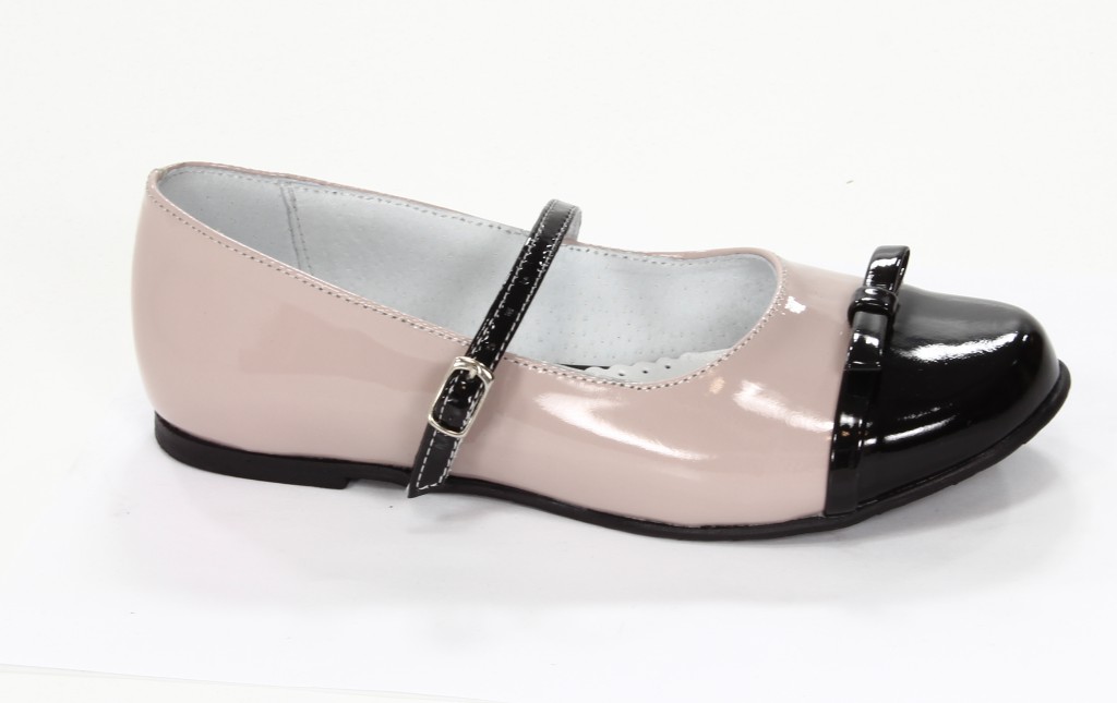 Zarro Baleriny Młodzieżowe 40/64 Beż Lakier  r.37-38