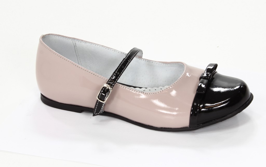 Zarro Baleriny Młodzieżowe 40/64 Beż Lakier  r.37-38