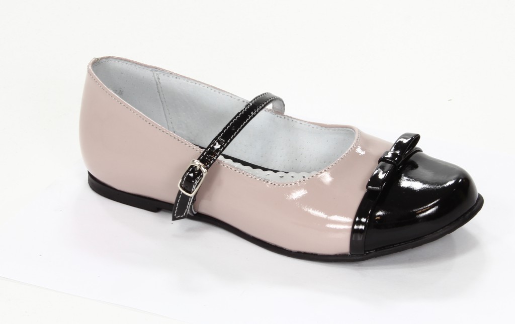 Zarro Baleriny Młodzieżowe 40/64 Beż Lakier  r.37-38