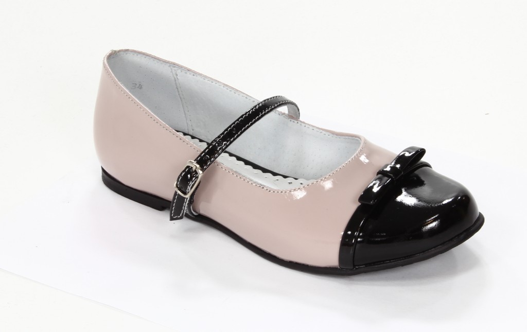 Zarro Baleriny Młodzieżowe 40/64 Beż Lakier  r.37-38
