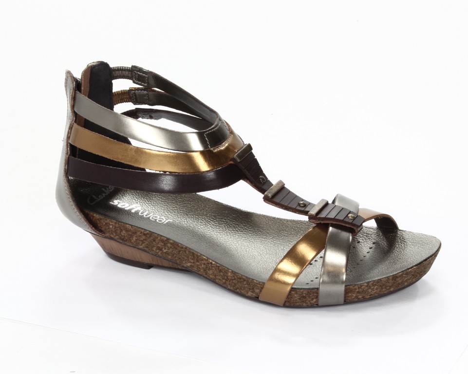 Clarks Sandały Damskie 20350133 4 050 Olivia Flame Metallic Combi 