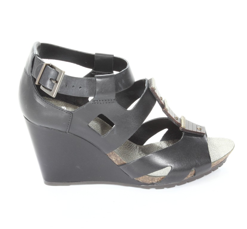 Clarks Sandaly Damskie 20349483 4 040 Sequin Flash Black Leather 
