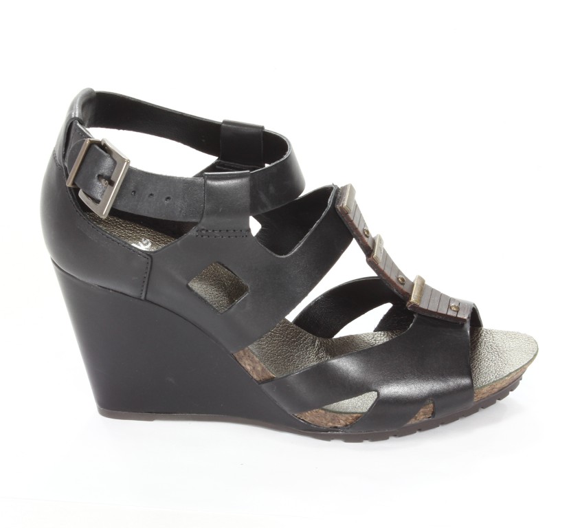 Clarks Sandaly Damskie 20349483 4 040 Sequin Flash Black Leather 