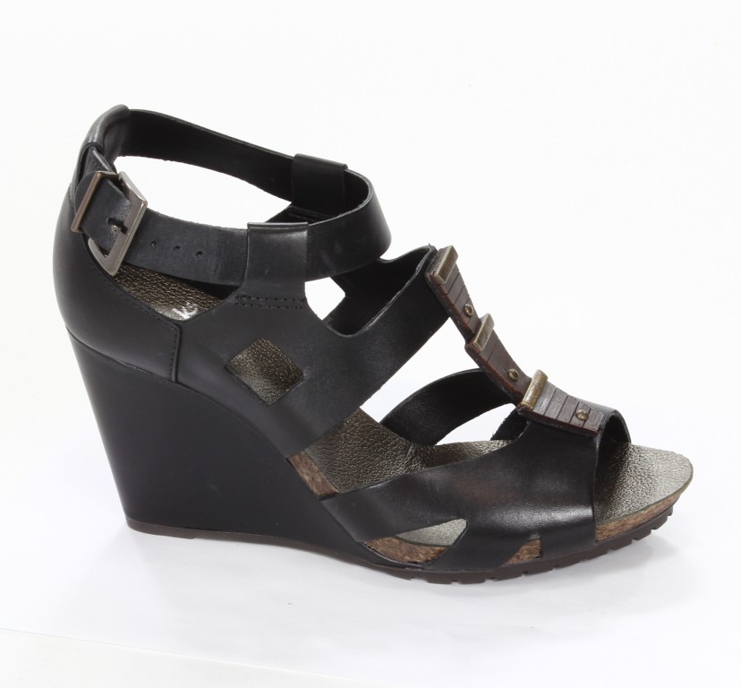 Clarks Sandaly Damskie 20349483 4 040 Sequin Flash Black Leather 