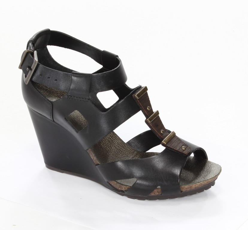 Clarks Sandaly Damskie 20349483 4 040 Sequin Flash Black Leather 