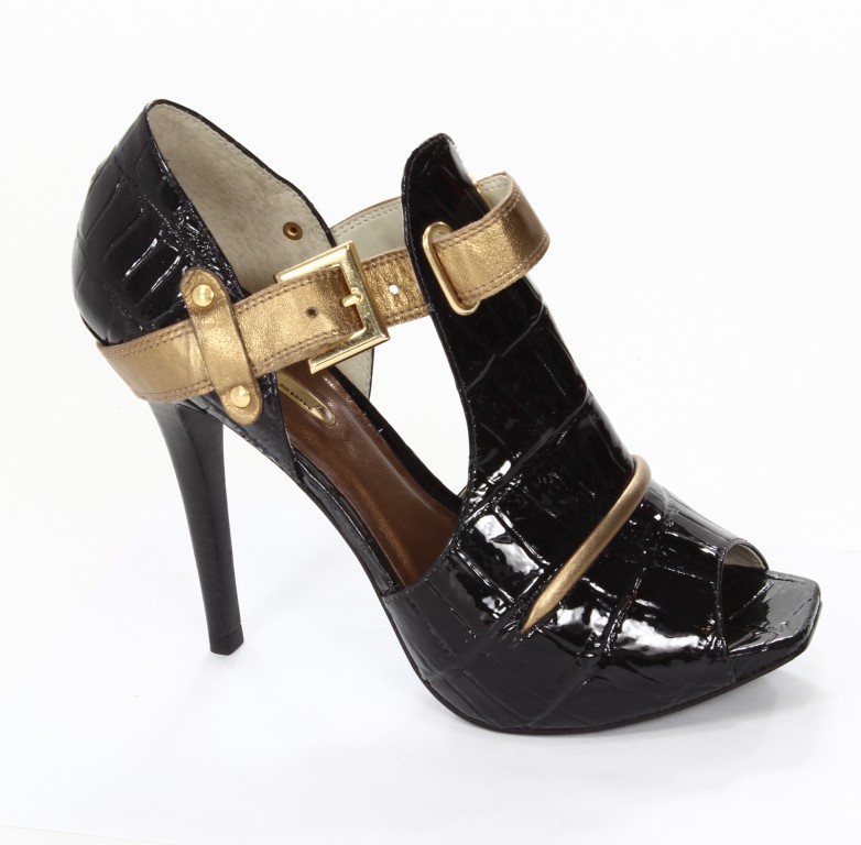 Satryani Sandały 5602 Barbara Croco/ Metalizado Bronze