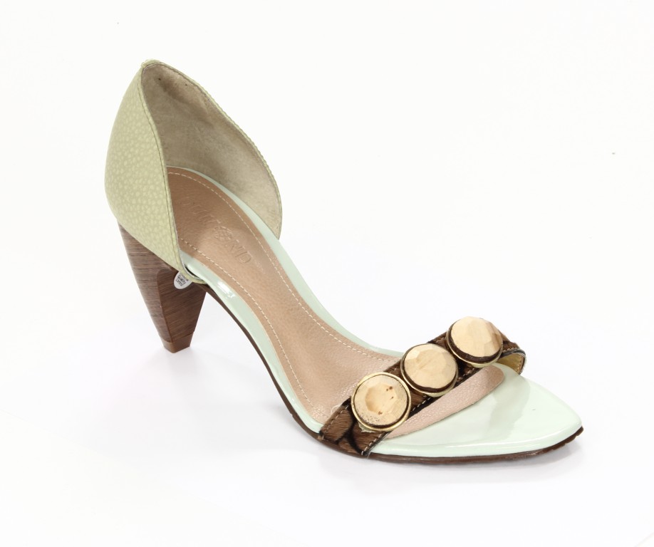 Dumond Sandały Damskie 4103892 Pony Croco/Capra Rustico Natural/Folha 