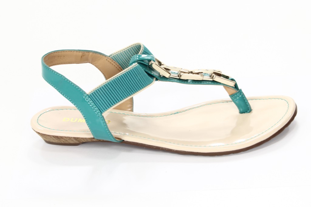 Dumond Sandały Damskie 4103067 Verniz/Elastico Caribe/Caribe-Off Wht Ver2010
