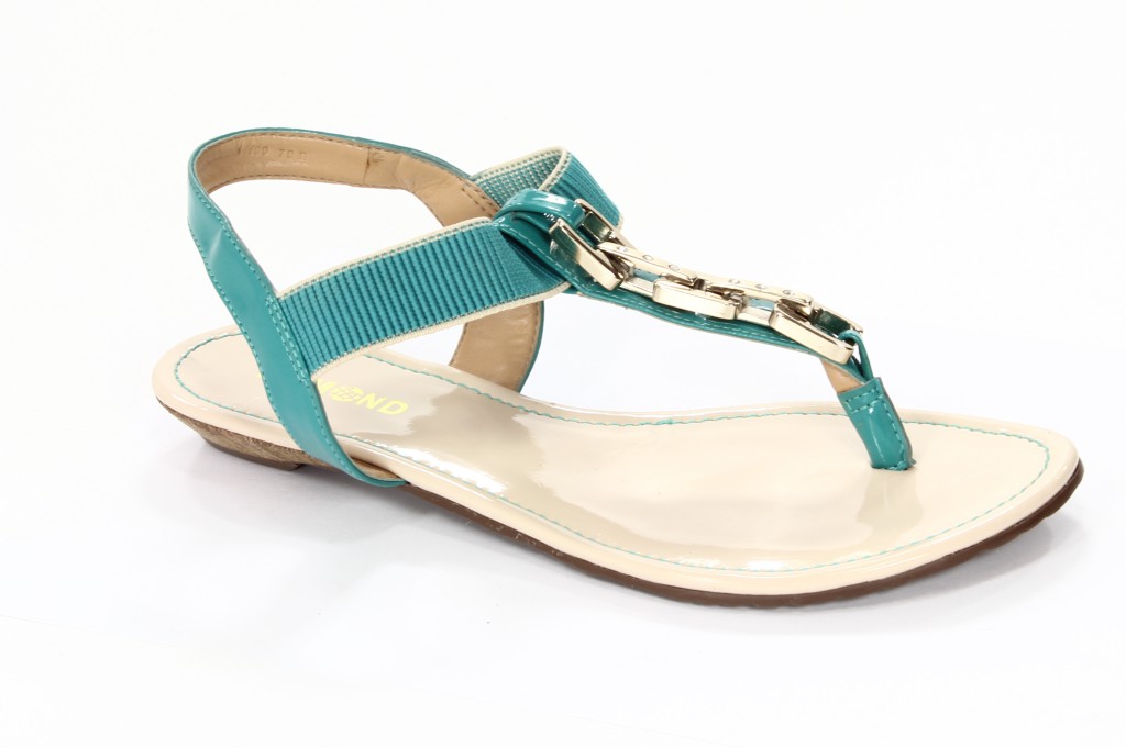 Dumond Sandały Damskie 4103067 Verniz/Elastico Caribe/Caribe-Off Wht Ver2010