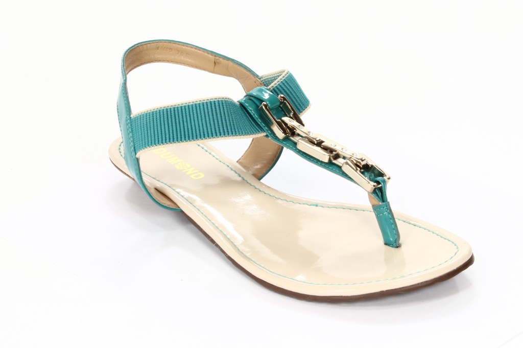 Dumond Sandały Damskie 4103067 Verniz/Elastico Caribe/Caribe-Off Wht Ver2010