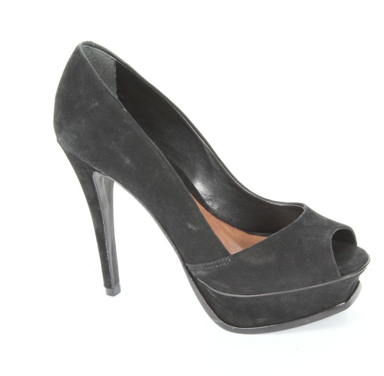 Schutz Czółenka Damskie 4204 1001 0001 0001 Nubuck Preto 