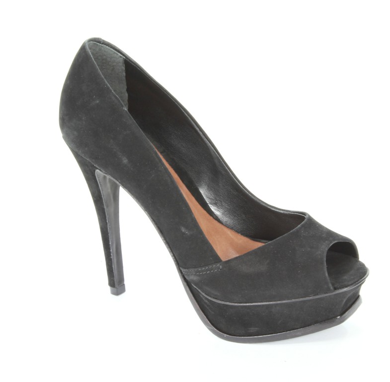 Schutz Czółenka Damskie 4204 1001 0001 0001 Nubuck Preto 
