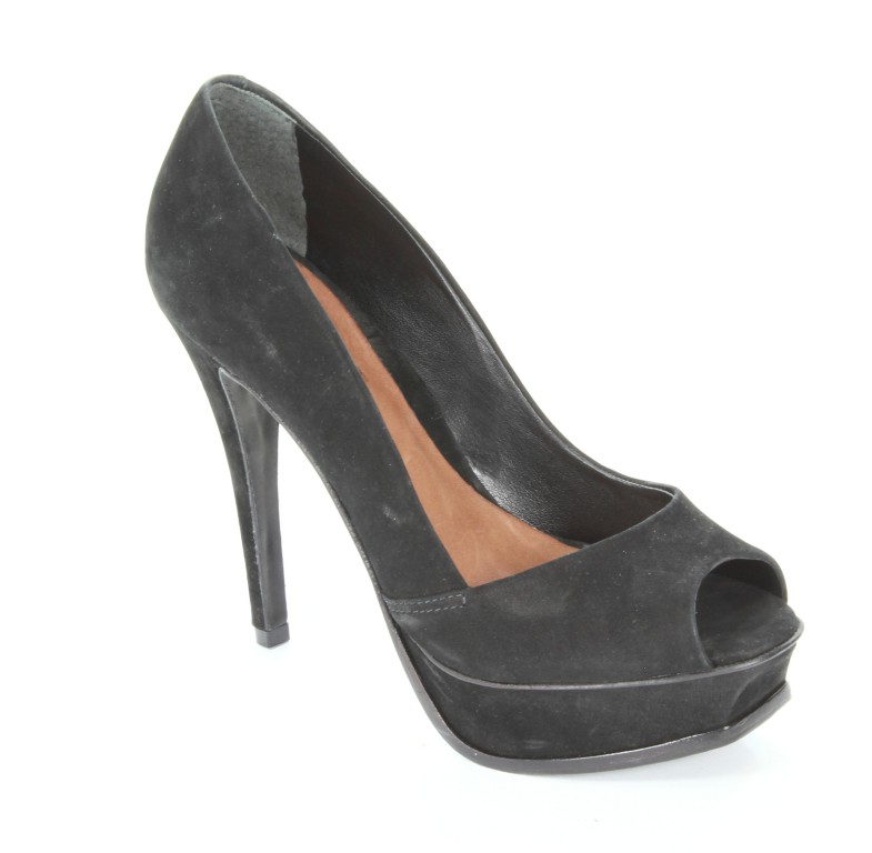Schutz Czółenka Damskie 4204 1001 0001 0001 Nubuck Preto 