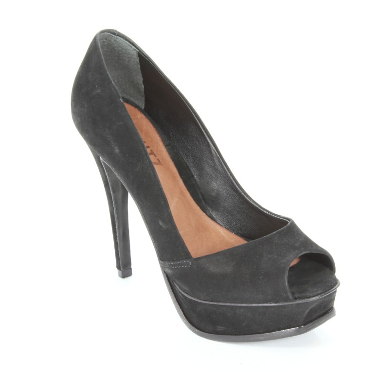Schutz Czółenka Damskie 4204 1001 0001 0001 Nubuck Preto 