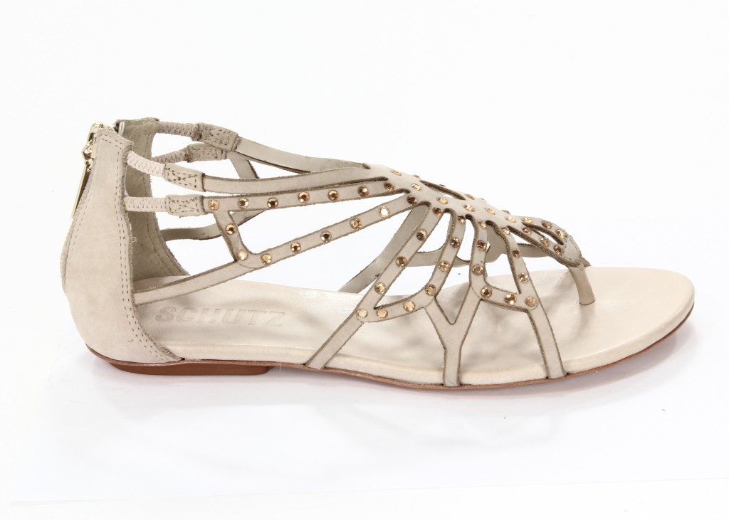Schutz Sandały Damskie 1093 0059 0001 0GFS Nubuck Sesame