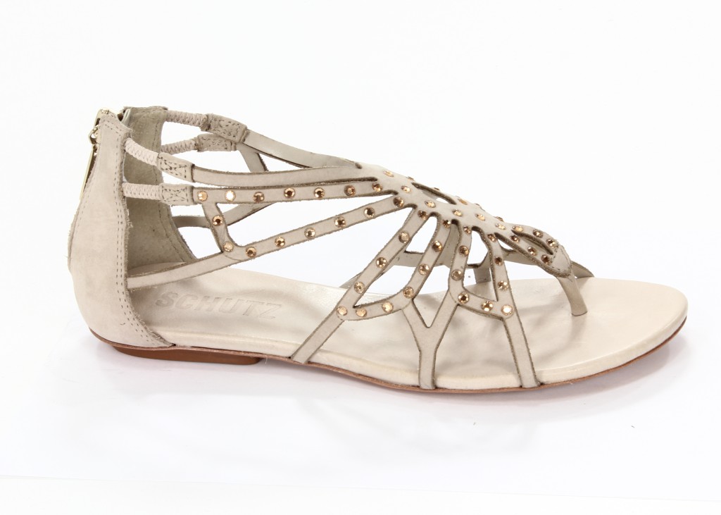 Schutz Sandały Damskie 1093 0059 0001 0GFS Nubuck Sesame