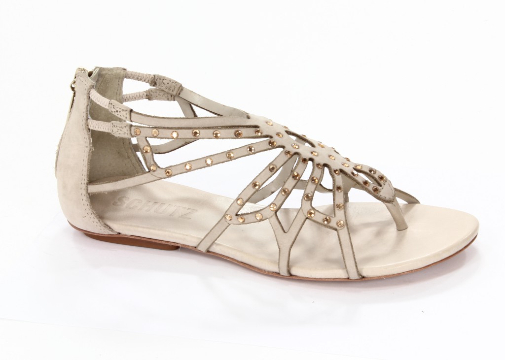 Schutz Sandały Damskie 1093 0059 0001 0GFS Nubuck Sesame