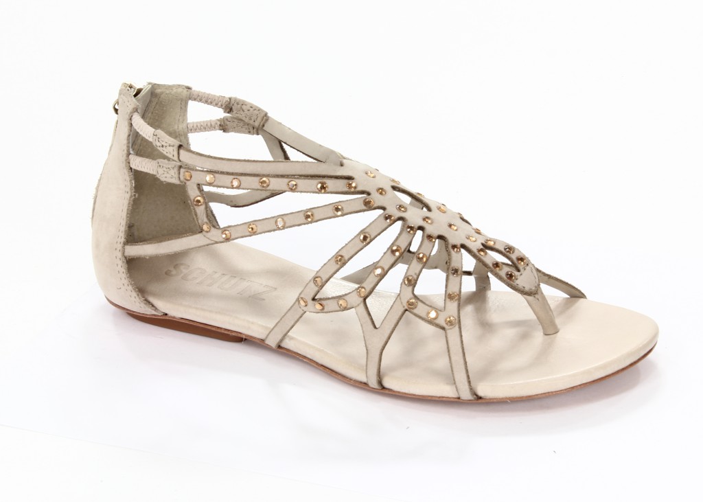 Schutz Sandały Damskie 1093 0059 0001 0GFS Nubuck Sesame