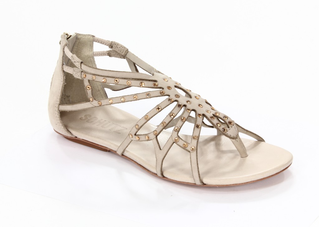 Schutz Sandały Damskie 1093 0059 0001 0GFS Nubuck Sesame