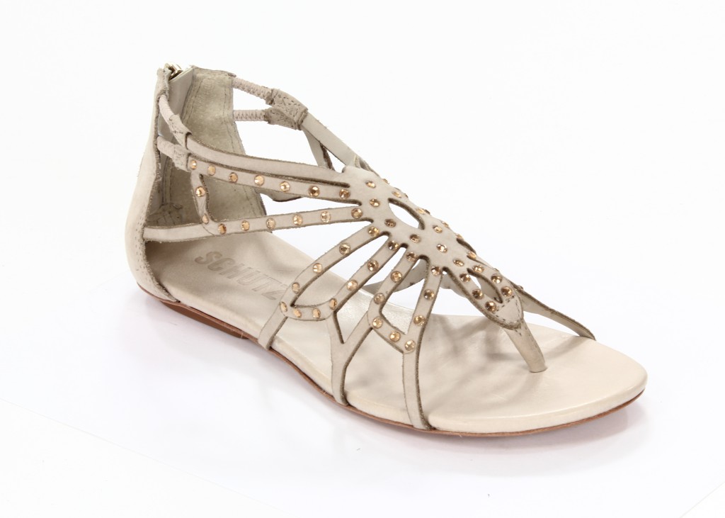 Schutz Sandały Damskie 1093 0059 0001 0GFS Nubuck Sesame