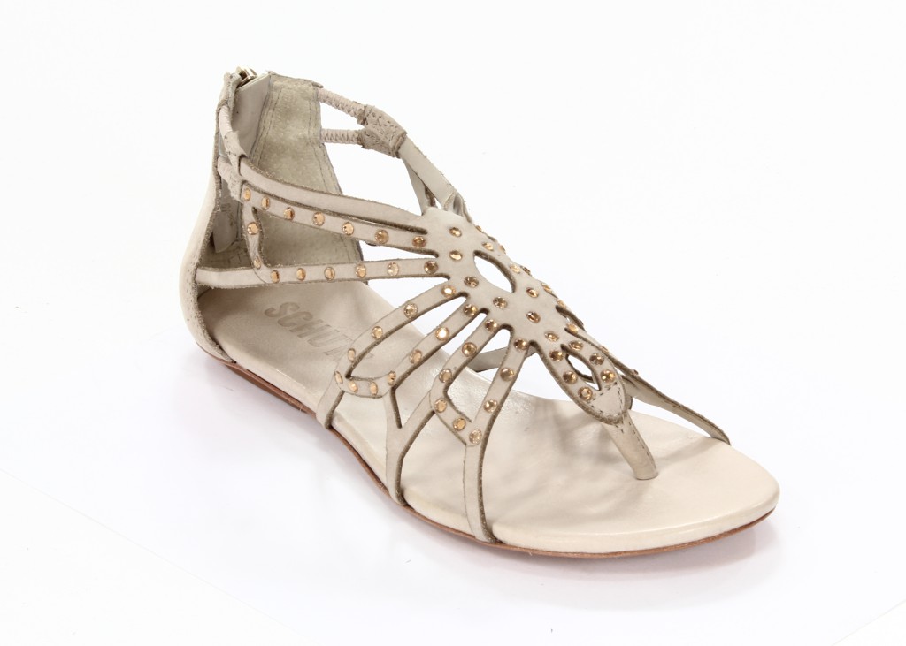 Schutz Sandały Damskie 1093 0059 0001 0GFS Nubuck Sesame