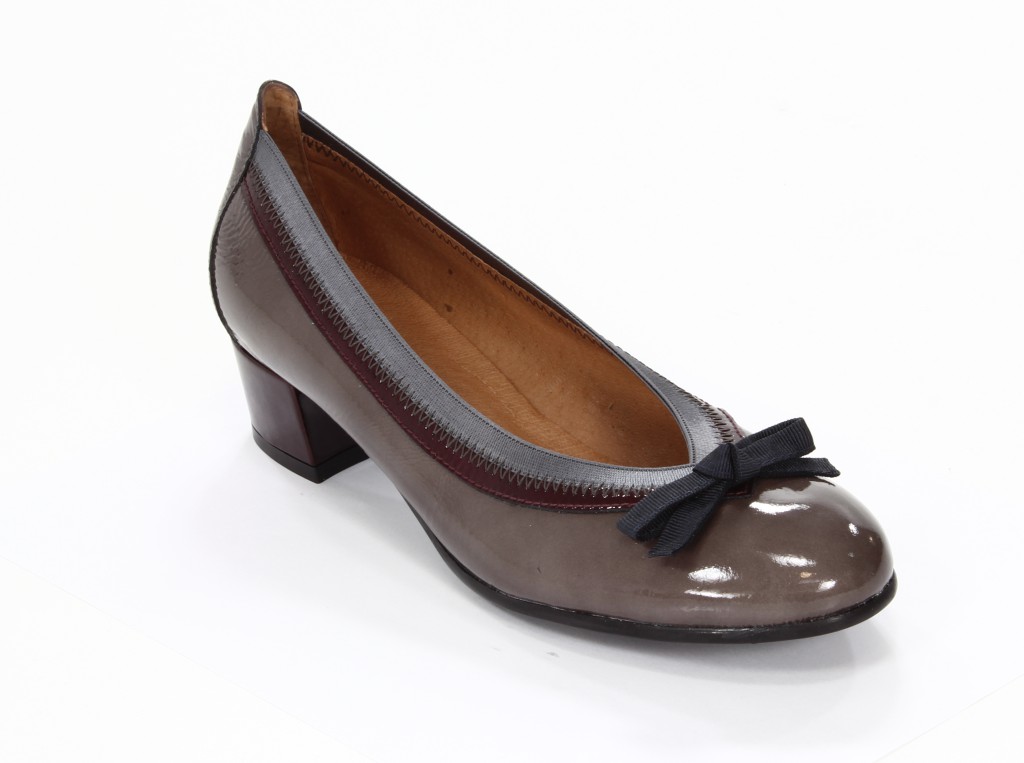 Hispanitas Czółenka Damskie HI38518 Vernice-I3 Antracita Vernice-I3 Bordo