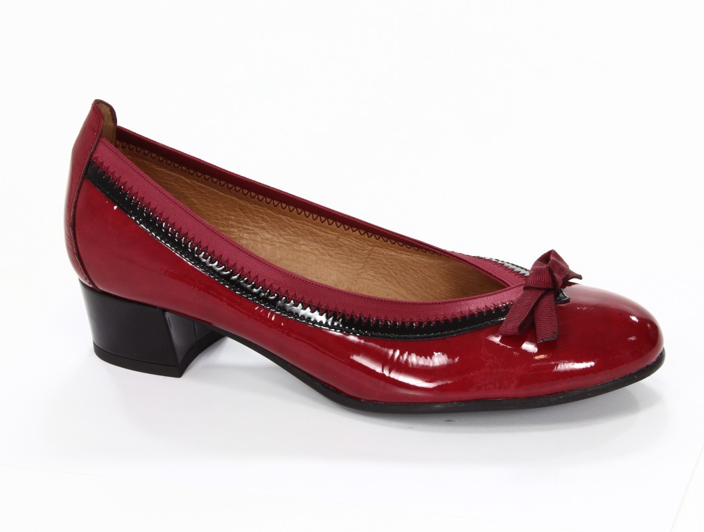 Hispanitas Czółenka Damskie HI38518 Vernice-I3 Guinda Vernice-I3 Negro