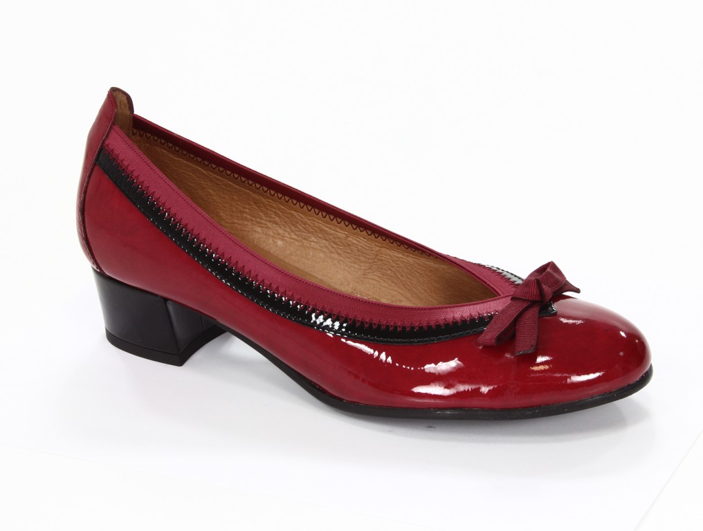 Hispanitas Czółenka Damskie HI38518 Vernice-I3 Guinda Vernice-I3 Negro