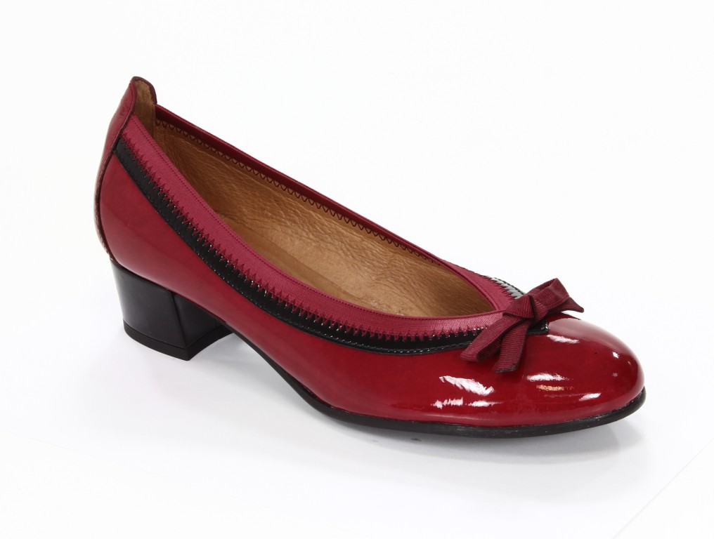 Hispanitas Czółenka Damskie HI38518 Vernice-I3 Guinda Vernice-I3 Negro