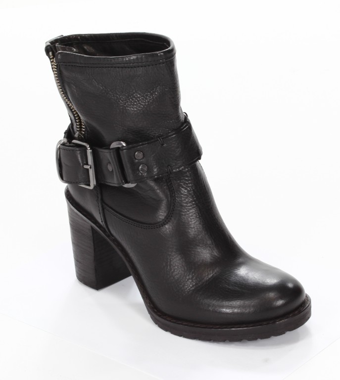 Rose Noire Botki Damskie TR010 Vacchetta Nero