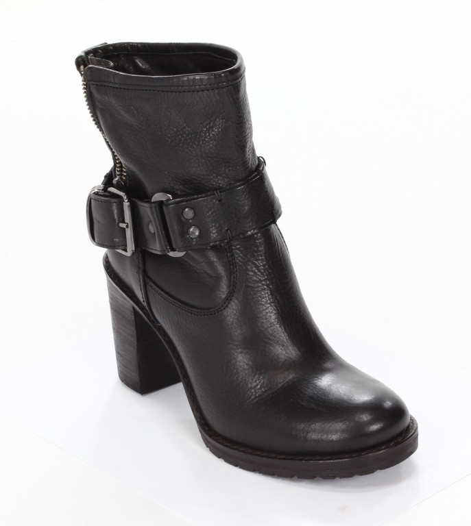 Rose Noire Botki Damskie TR010 Vacchetta Nero