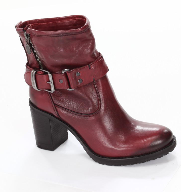 Rose Noire Botki Damskie TR010 Vacchetta Rosso