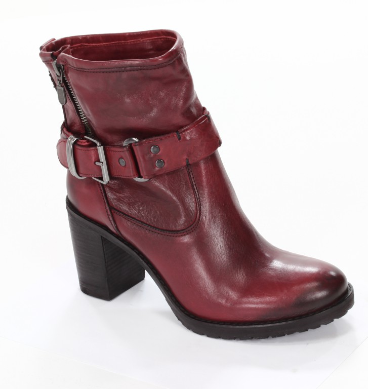 Rose Noire Botki Damskie TR010 Vacchetta Rosso