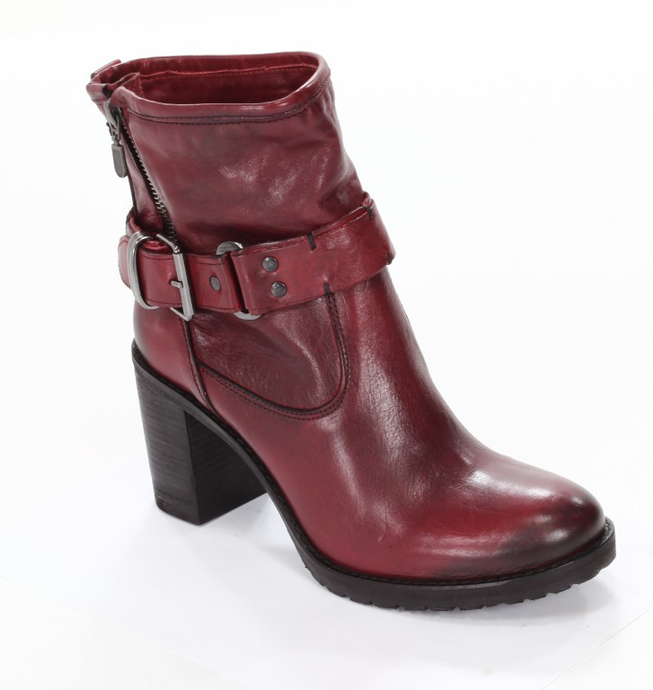 Rose Noire Botki Damskie TR010 Vacchetta Rosso