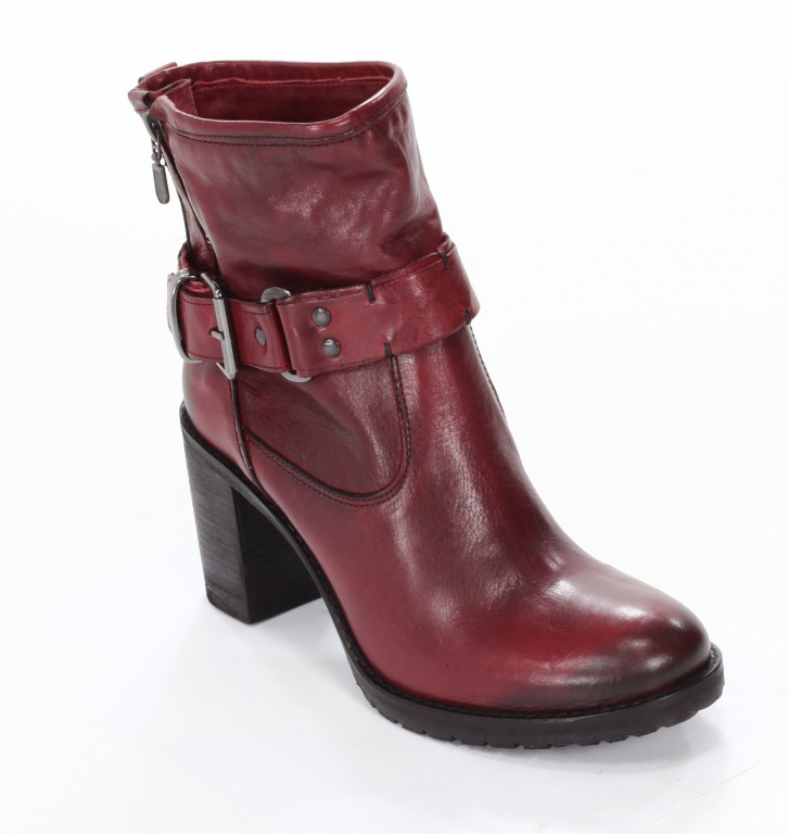 Rose Noire Botki Damskie TR010 Vacchetta Rosso