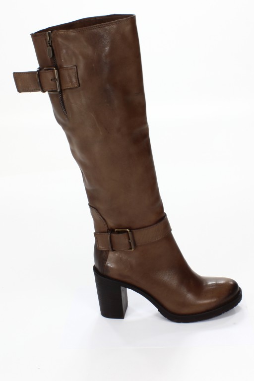 Rose Noire Kozaki Damskie TR07 Vacchetta Taupe