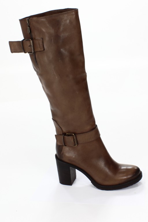 Rose Noire Kozaki Damskie TR07 Vacchetta Taupe