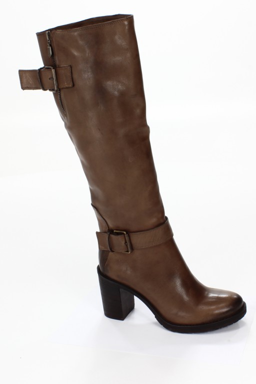 Rose Noire Kozaki Damskie TR07 Vacchetta Taupe