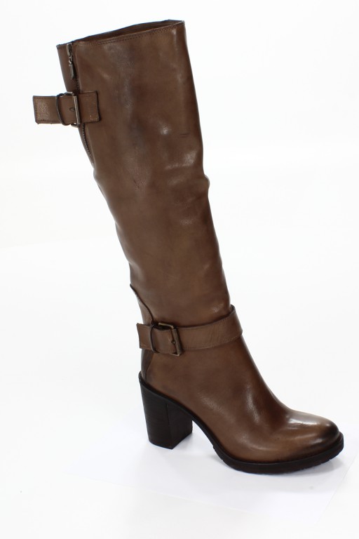 Rose Noire Kozaki Damskie TR07 Vacchetta Taupe