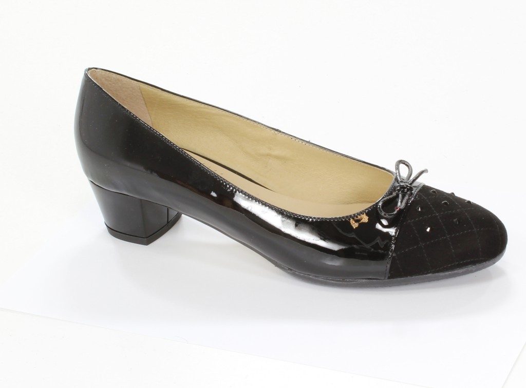 Lizard Czółenka 2787-113-519 Czarny Zamsz + Lakier 