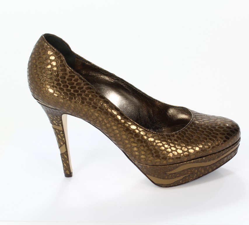 Högl Czółenka 6-10 9015 Metalsnake-Leder 7000 Bronce