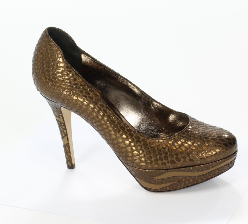 Högl Czółenka 6-10 9015 Metalsnake-Leder 7000 Bronce