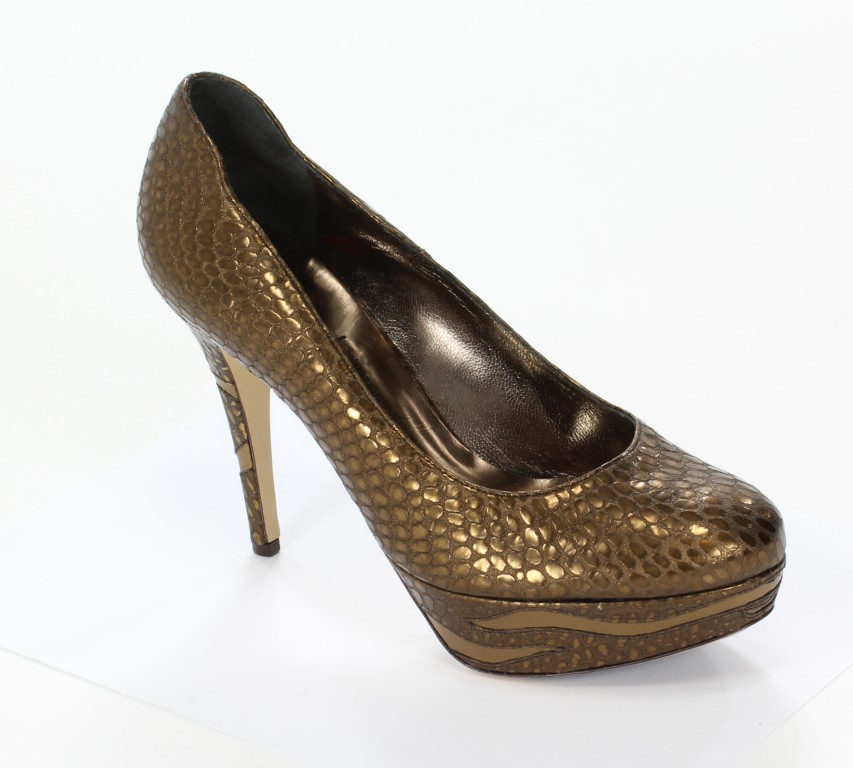 Högl Czółenka 6-10 9015 Metalsnake-Leder 7000 Bronce