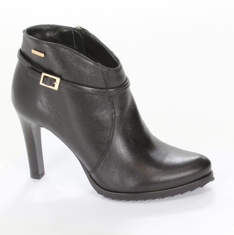 Bravo Moda Botki 1145 Czarna Skóra 