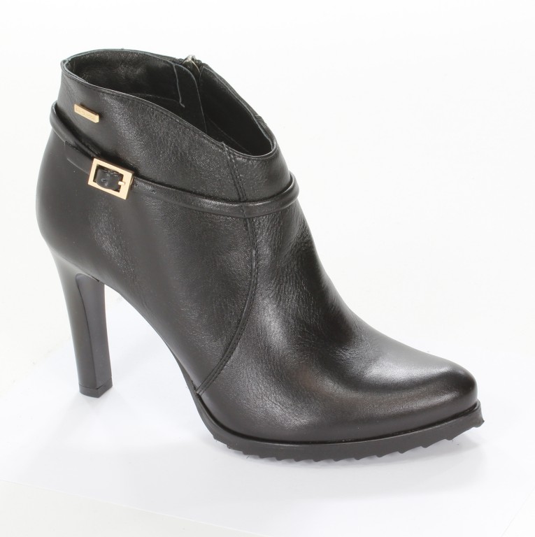 Bravo Moda Botki 1145 Czarna Skóra 