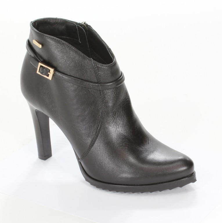Bravo Moda Botki 1145 Czarna Skóra 